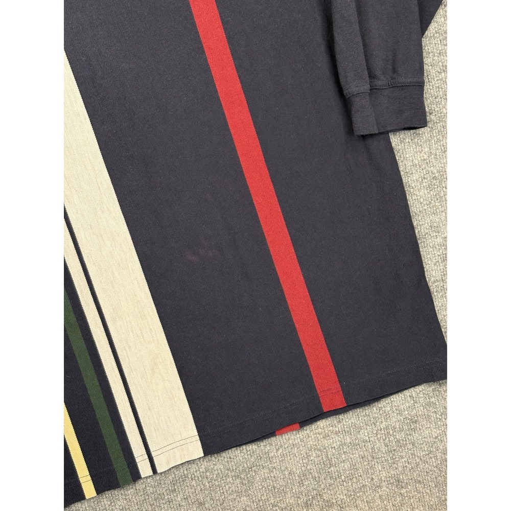 Knights of the Round Table Mens Big 4X Long Sleeve Colorblock Stripe Polo Shirt - Picture 6 of 9